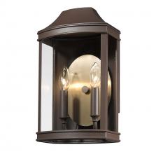  4308-OWM TBZ-BCB - Cohen TBZ Outdoor Wall Mount in Textured Bronze with Brushed Champagne Bronze Shade